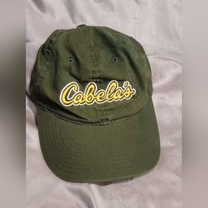 Cabela's Hat/Cap, O/S Olive Green & Yellow Embroidered Adjustable Strap